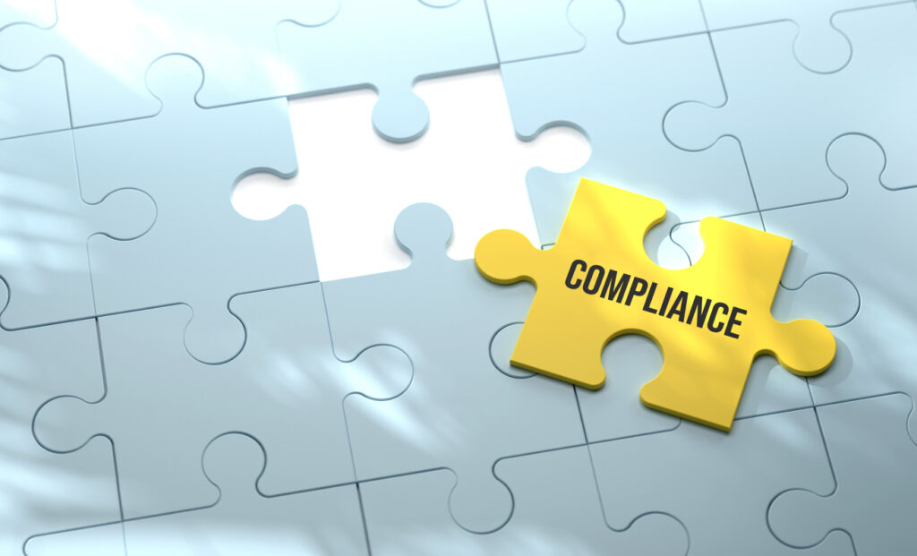 Compliance puzzle piece representing secure IT asset disposal, data protection, and regulatory alignment