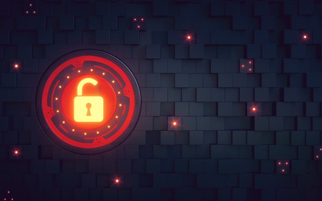 Red security padlock symbolising ITAD cybersecurity risks and the importance of choosing secure IT asset disposal providers