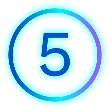 Secure IT asset disposal services, featuring number five in a circular design, representing Astralis Technology's commitment to certified data sanitization and environmental responsibility.