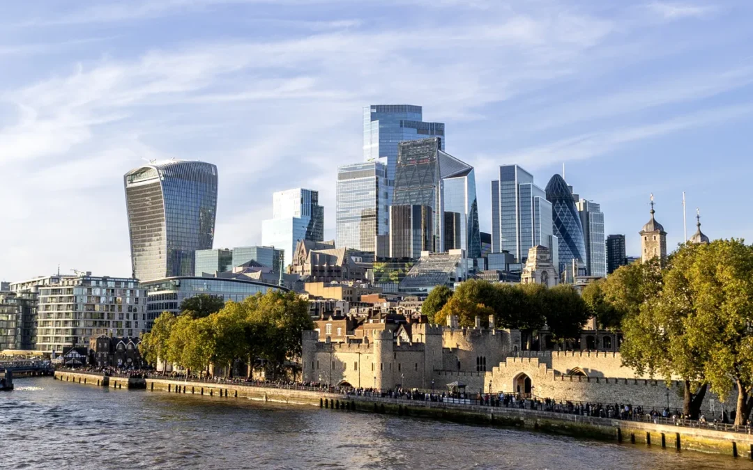 City of London skyline representing organisations that require secure and compliant laptop disposal services.